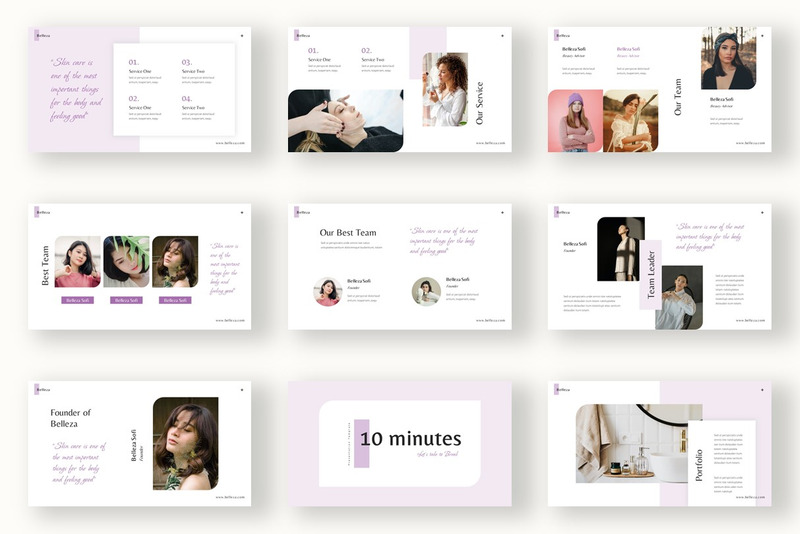 Belleza - Modello di Keynote di bellezza e cura della pelle - Caratteristiche Immagine 2