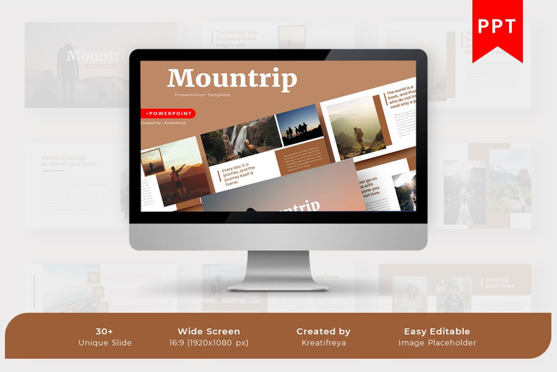 Mounttrip - Reisbureau PowerPoint-sjabloon - Features Image 1