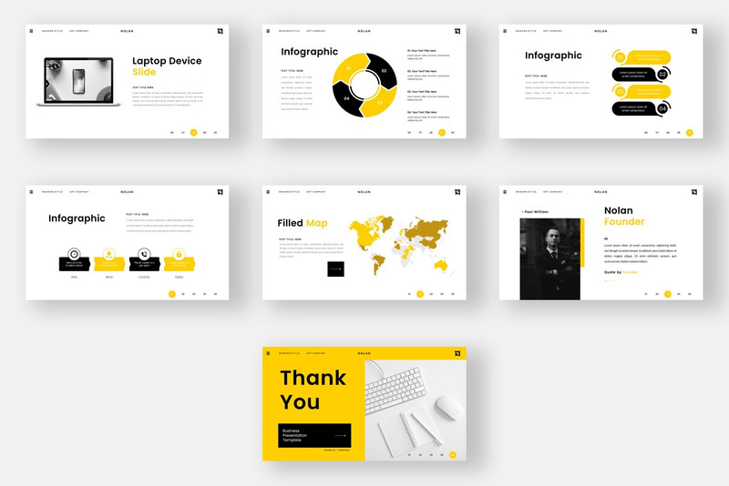 Nolan - Modello di diapositiva Google per attività creative - Caratteristiche Immagine 4