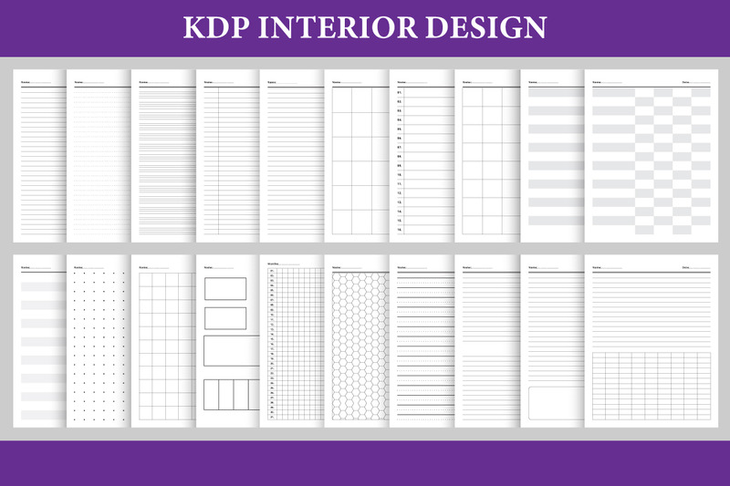 Papiers de cahier imprimables Intérieur KDP modifiable - Caractéristiques de l’image 1