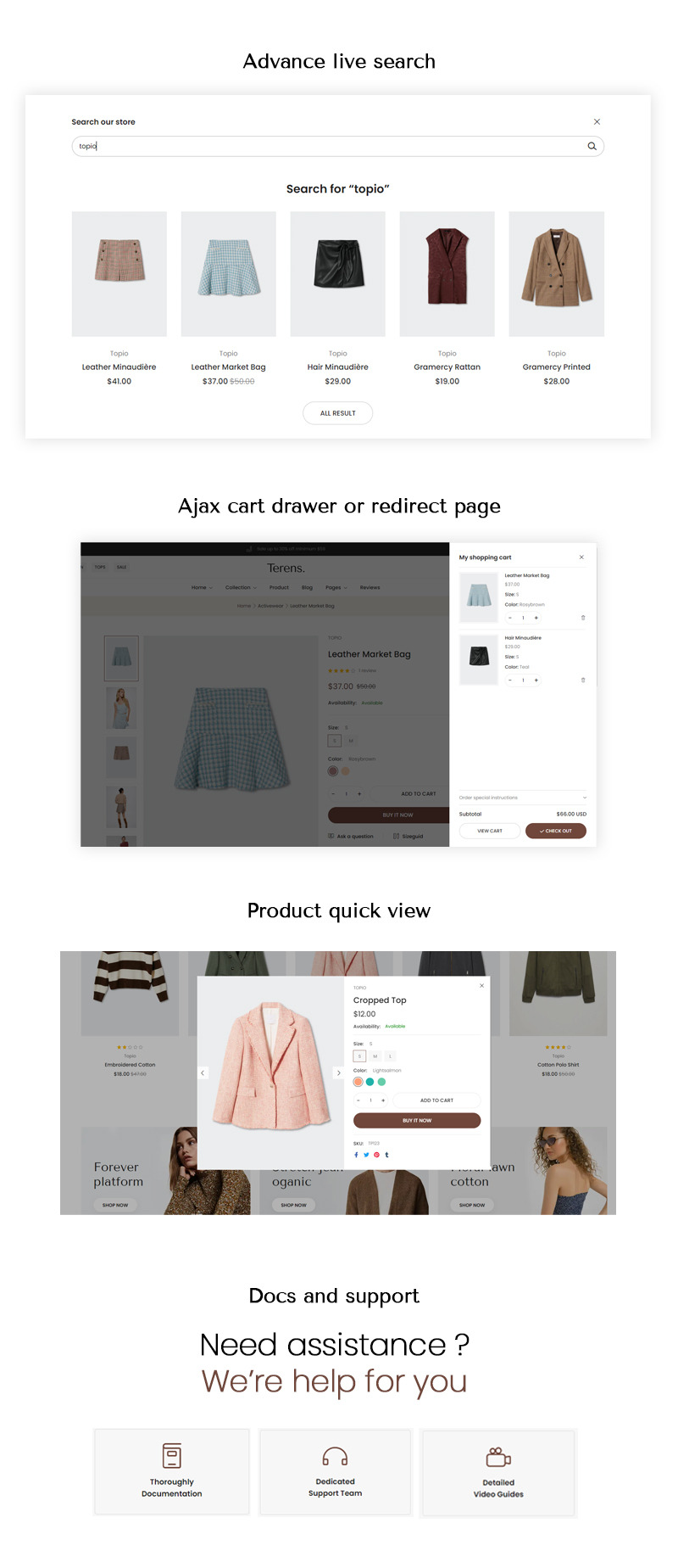 Terens - Thème Shopify Minimal Clean 2.0 polyvalent - Caractéristiques de l’image 2