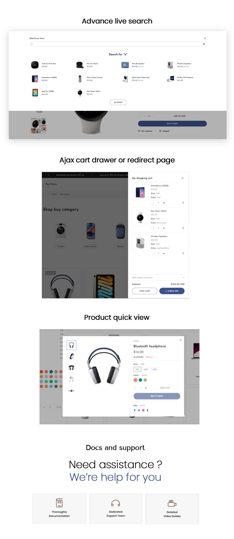 Justin — uniwersalny gadżet elektroniczny 2.0 Motyw Shopify - Obraz funkcji 2