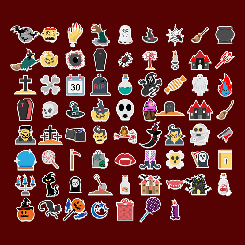 Halloween Vector Icon Sticker Illustration for Halloween Event | AI | EPS | SVG - Features Image 1