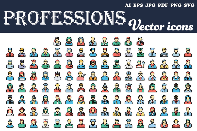 Professional Icons Pack with different style Line, Bold line and Filled icons | AI | EPS | SVG - Features Image 2
