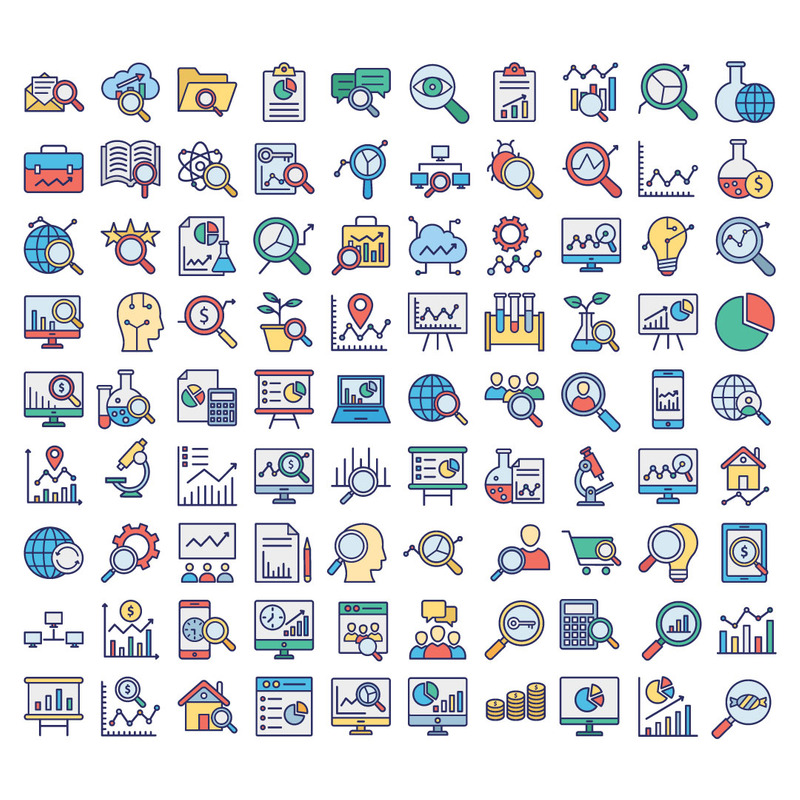 Explore And Analysis Vector icons set - Features Image 5