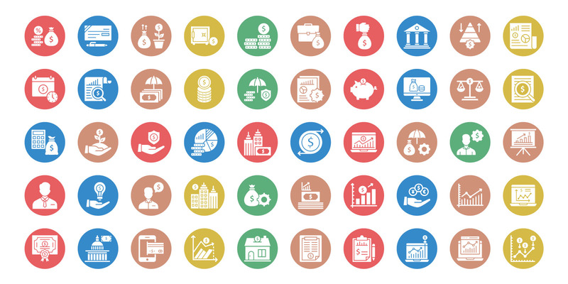 储蓄与投资图标 |人工智能 |每股收益 | SVG - Features Image 3