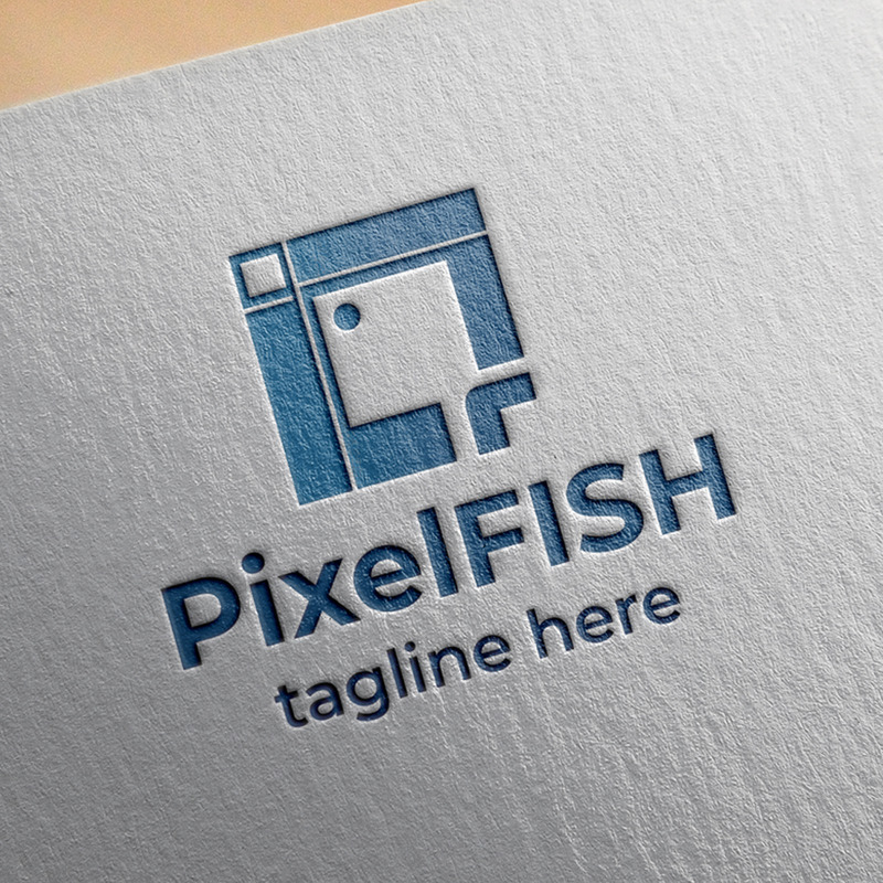 Šablona loga Pixel Fish - Features Image 1