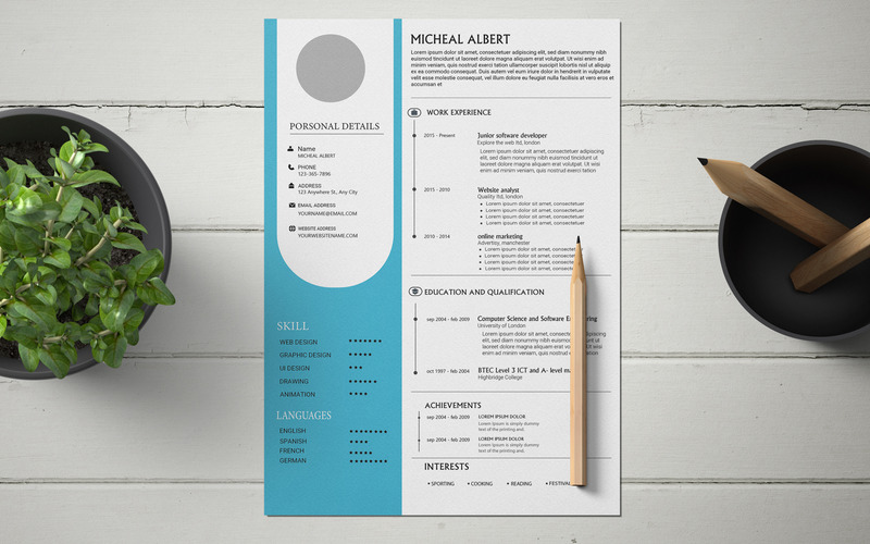 Szablon CV Michała Alberta Kreatywny i kompletny - Obraz funkcji 1