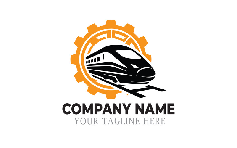 Conception du logo du train à grande vitesse – Marque des services et de la maintenance ferroviaires - Caractéristiques de l’image 2