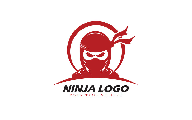 Modern Ninja Logo Template – Bold and Dynamic Mascot Design for Tech, Gaming, and Security Brands - Features Image 3