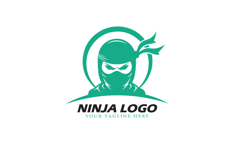 Modern Ninja Logo Template – Bold and Dynamic Mascot Design for Tech, Gaming, and Security Brands - Features Image 2