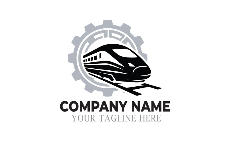 Conception du logo du train à grande vitesse – Marque des services et de la maintenance ferroviaires - Caractéristiques de l’image 1