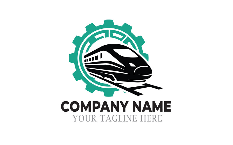 Conception du logo du train à grande vitesse – Marque des services et de la maintenance ferroviaires - Caractéristiques de l’image 3