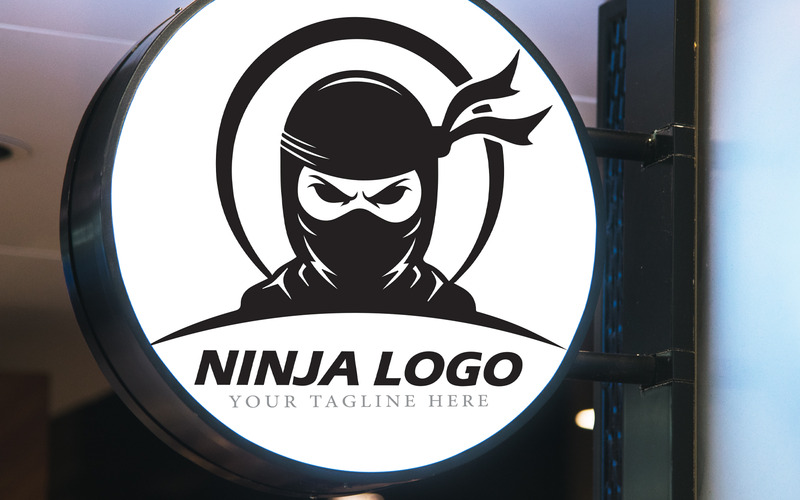 Modern Ninja Logo Template – Bold and Dynamic Mascot Design for Tech, Gaming, and Security Brands - Features Image 4