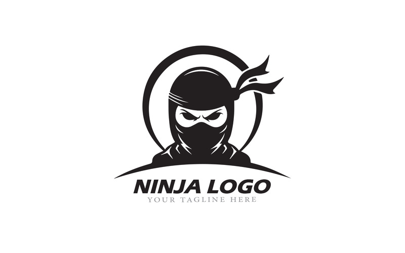Modern Ninja Logo Template – Bold and Dynamic Mascot Design for Tech, Gaming, and Security Brands - Features Image 1