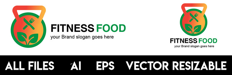 Modelo de logotipo de comida fitness - Features Image 5