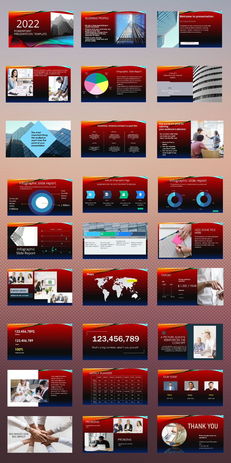 Benzersiz İş PowerPoint Sunum Şablonu ppt - Features Image 1