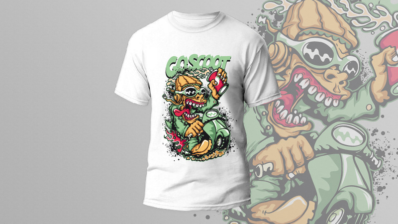 26)  Adult Sexy Girl Animal Horror, Cartoon, Gangster Print Typography And Life Style T shirt Design - Features Image 3