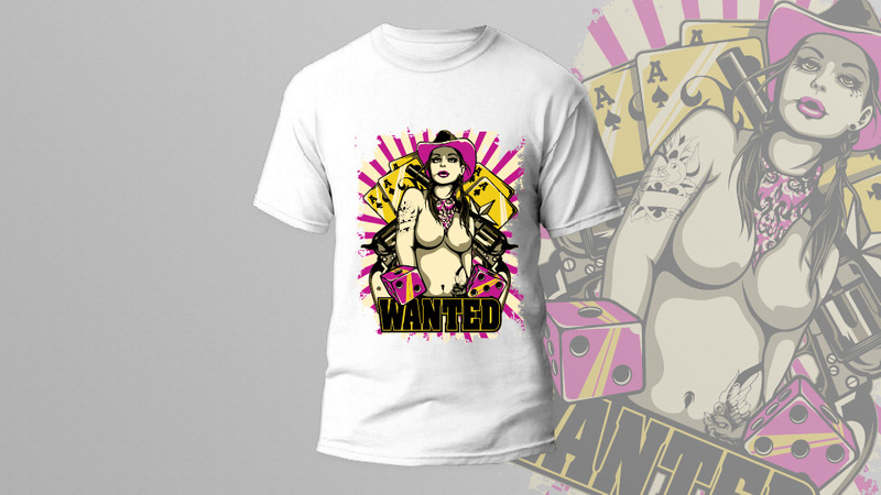 26)  Adult Sexy Girl Animal Horror, Cartoon, Gangster Print Typography And Life Style T shirt Design - Features Image 14