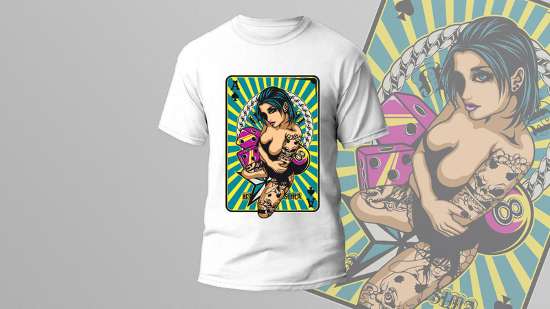 26)  Adult Sexy Girl Animal Horror, Cartoon, Gangster Print Typography And Life Style T shirt Design - Features Image 8