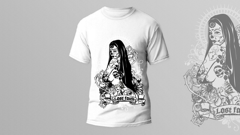 26)  Adult Sexy Girl Animal Horror, Cartoon, Gangster Print Typography And Life Style T shirt Design - Features Image 17