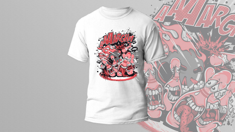 26)  Adult Sexy Girl Animal Horror, Cartoon, Gangster Print Typography And Life Style T shirt Design - Features Image 7