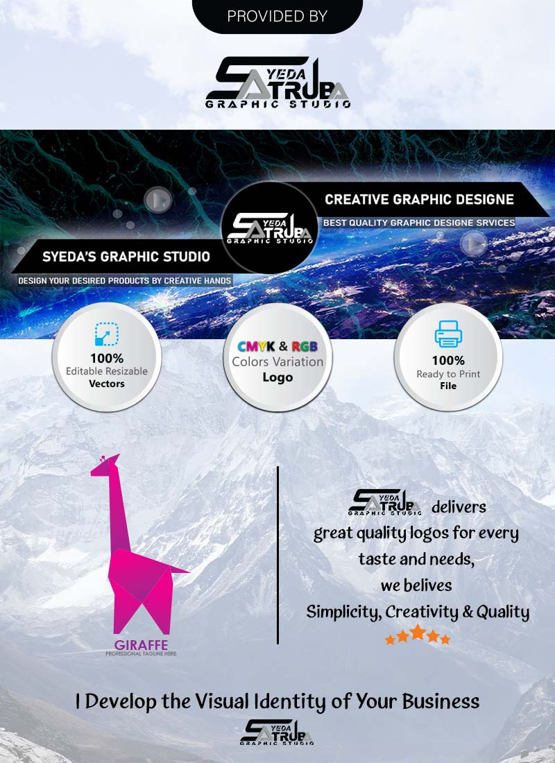 Дизайн логотипу Giraffe Animal Technology - ІДЕНТИЧНІСТЬ БРЕНДУ - Features Image 1