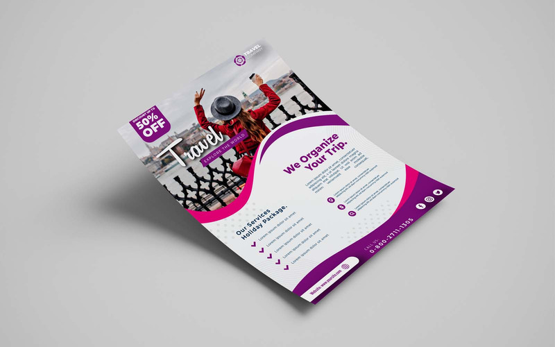 Professional and Modern Travel Flyer Design - Corporate Identity - Features Image 1