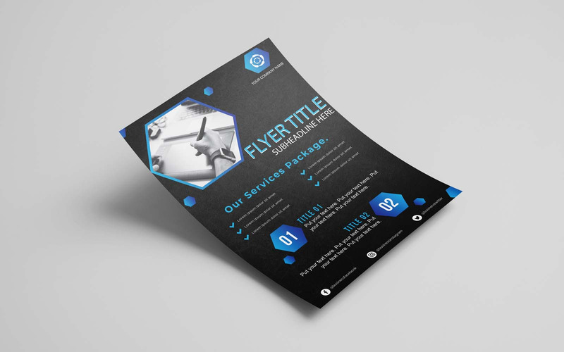 NEW Professional and Modern Black Flyer Design - Corporate Identity - Features Image 1