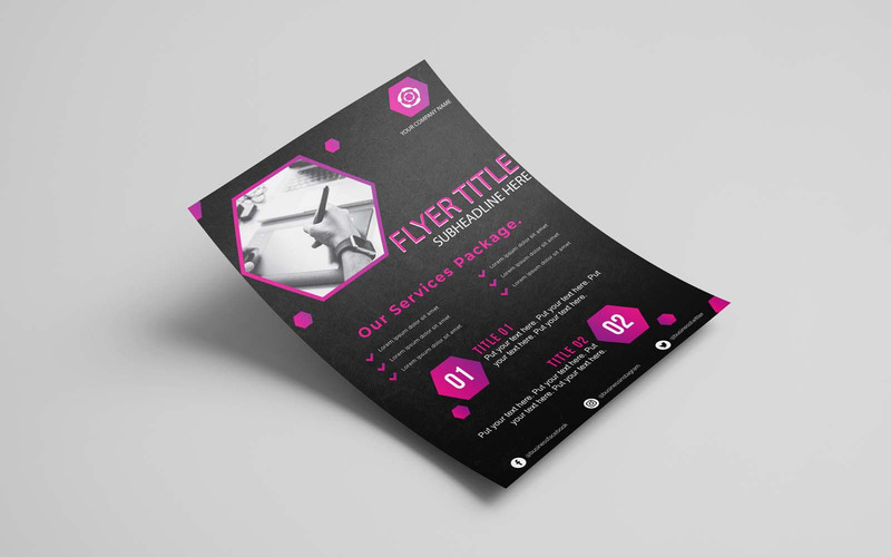 NEW Professional and Modern Black Flyer Design - Corporate Identity - Features Image 2