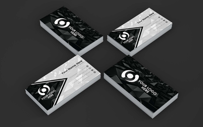 Professional Black Luxury Business Card Design - Corporate Identity - Features Image 1