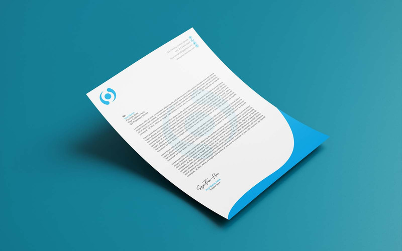 Professional Blue Company Letterhead - Corporate Identity - Features Image 1