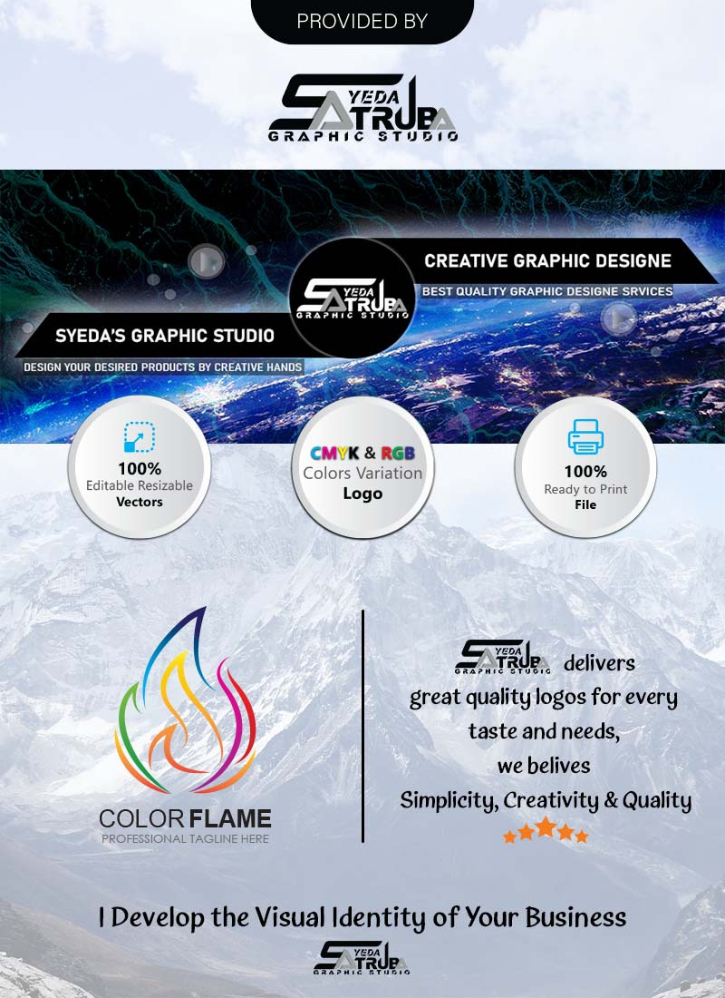 Creative Color Flame Logo Design - Brand Identity - Features Image 1
