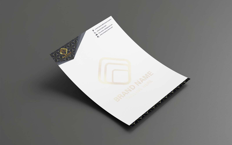 免费现代奢华信头 - 企业标识模板 - Features Image 1