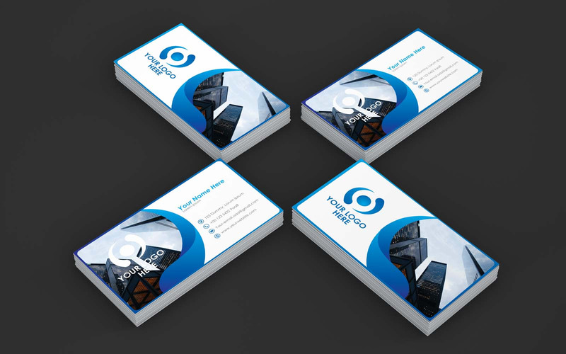 Creative And Modern Blue Business Card Design - Corporate Identity - Features Image 1