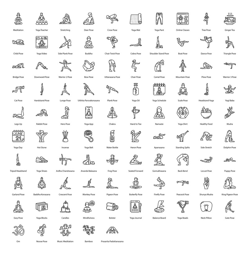 Международный день йоги 95 премиум-контуров - Features Image 1