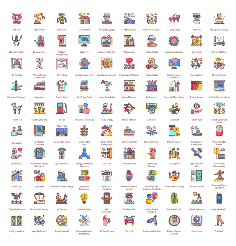 Future Technology Filled Icons - Features Image 1