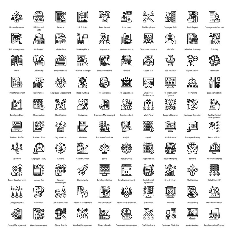 Human Resources Disposition ikoner - Features Image 1