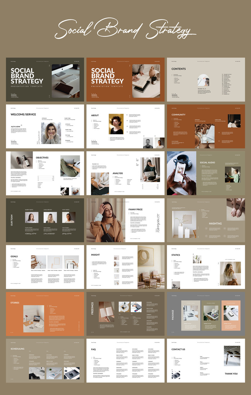 Social Brand Strategy Presentation template - Features Image 1