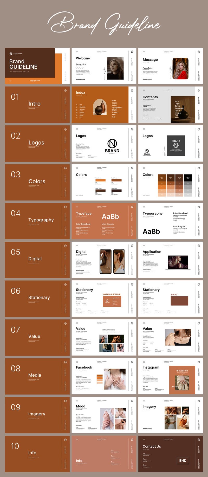 Brand Guideline PowerPoint Presentation - Features Image 1