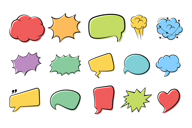 Leere Comic-Sprechblasen im Pop-Art-Stil - Eigenschaften Bild 1