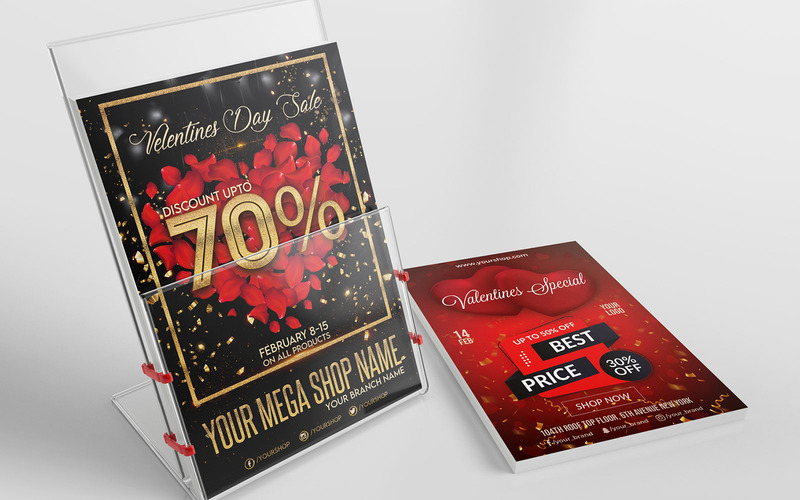 Valentijnsdag verkoop Flyer sjabloonontwerp - Features Image 4