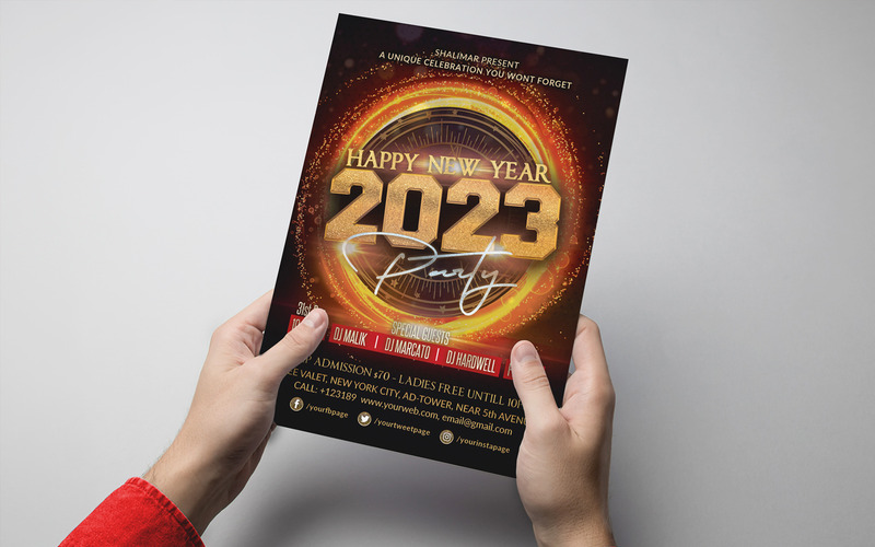 Happy New Year Flyer 2023 Eve Design - Caractéristiques de l’image 2