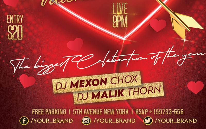 Modèle de conception de flyer de la Saint-Valentin heureuse - Caractéristiques de l’image 7