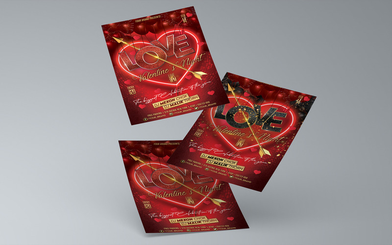 Modèle de conception de flyer de la Saint-Valentin heureuse - Caractéristiques de l’image 6