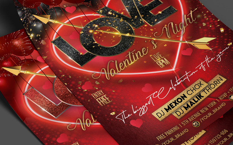 Modèle de conception de flyer de la Saint-Valentin heureuse - Caractéristiques de l’image 4