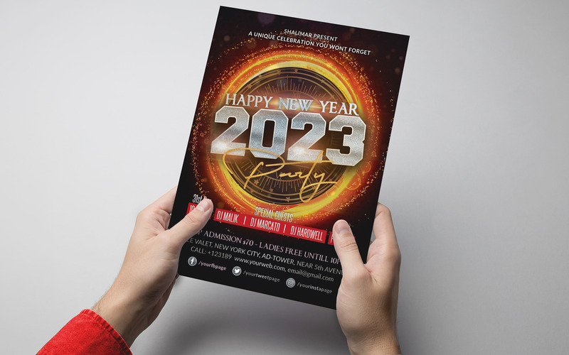 Happy New Year Flyer 2023 Eve Design - Caractéristiques de l’image 3