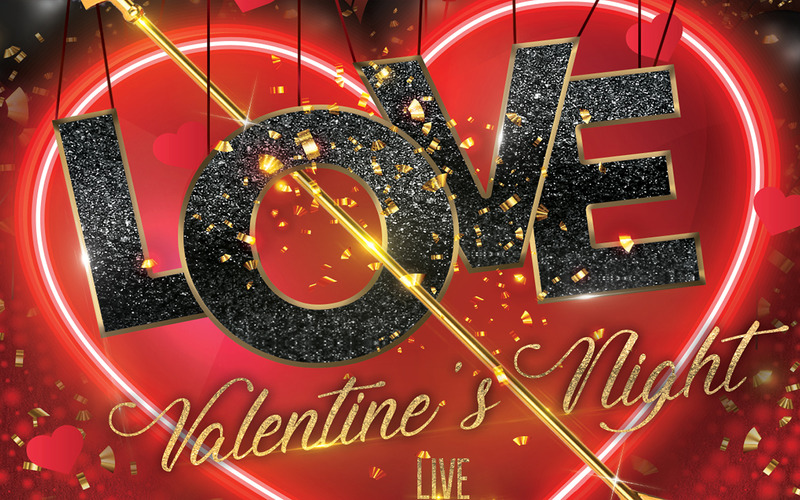 Modèle de conception de flyer de la Saint-Valentin heureuse - Caractéristiques de l’image 2