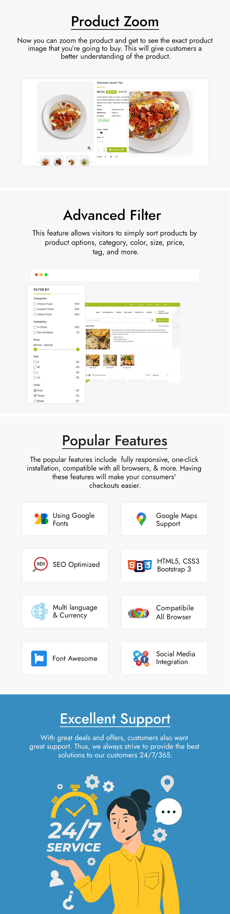 FoodCrus - Food Restaurant Store PrestaShop Theme - Features Image 3