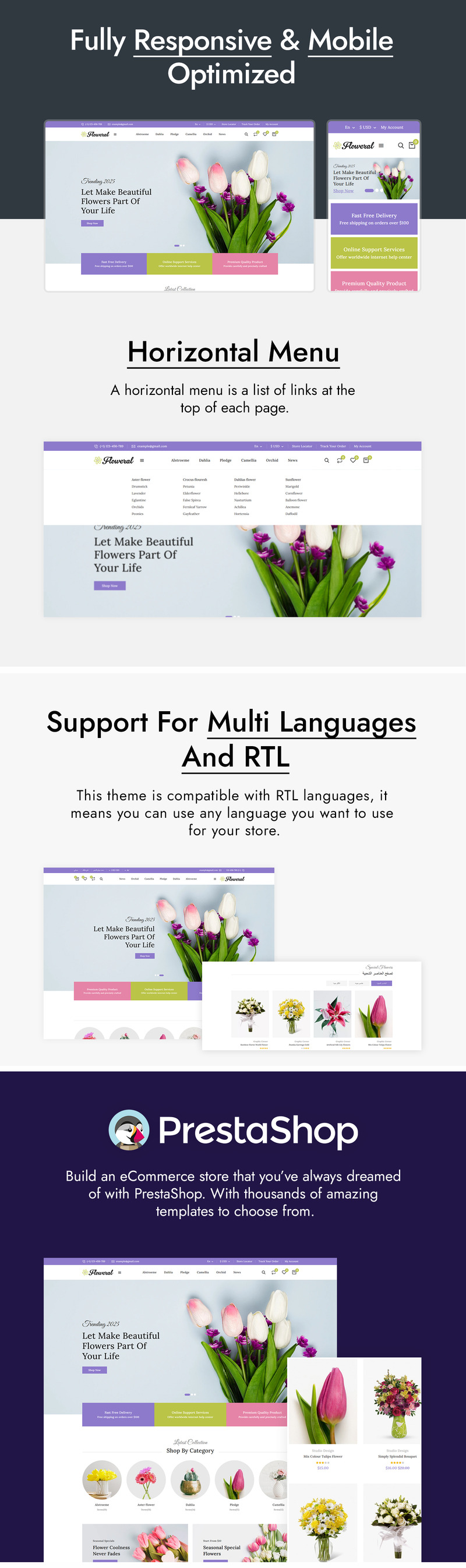 Floweral - Flower and Gift PrestaShop Theme - Features Image 2